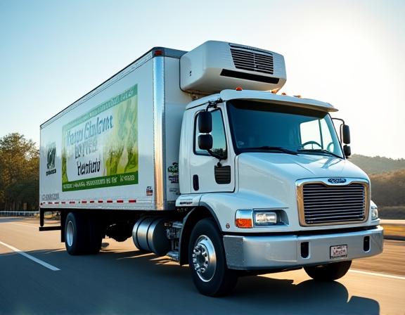 Temperature-controlled refrigerated truck for fresh produce and pharmaceutical deliveries